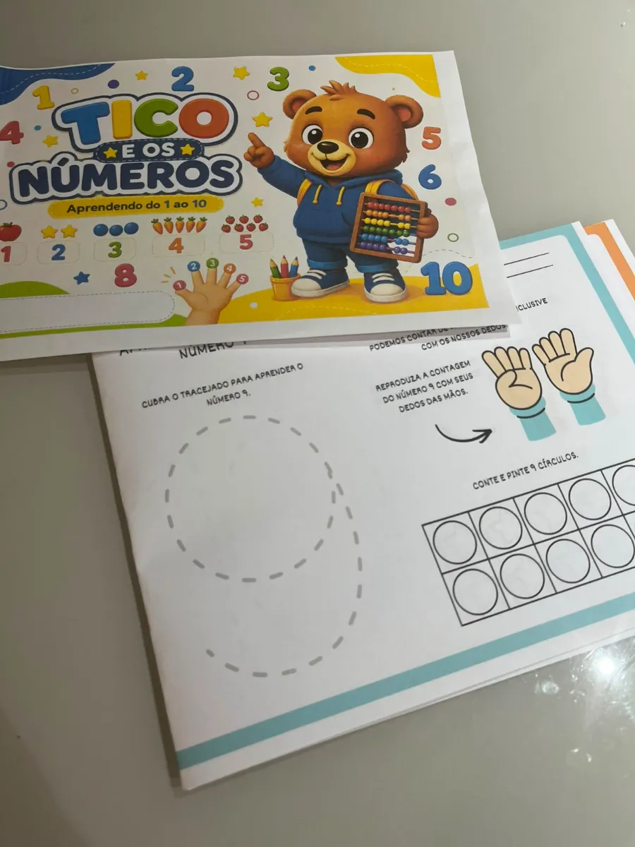 Tico e os Números do 1 ao 10 - Matemática Educação Infantil — amostra 2: Um material lúdico e fácil de usar para ajudar a…