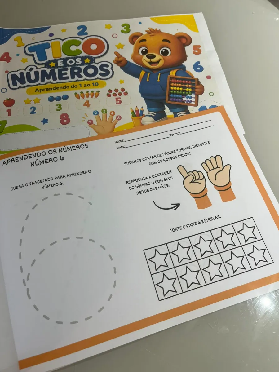 Tico e os Números do 1 ao 10 - Matemática Educação Infantil — amostra 3: Um material lúdico e fácil de usar para ajudar a…