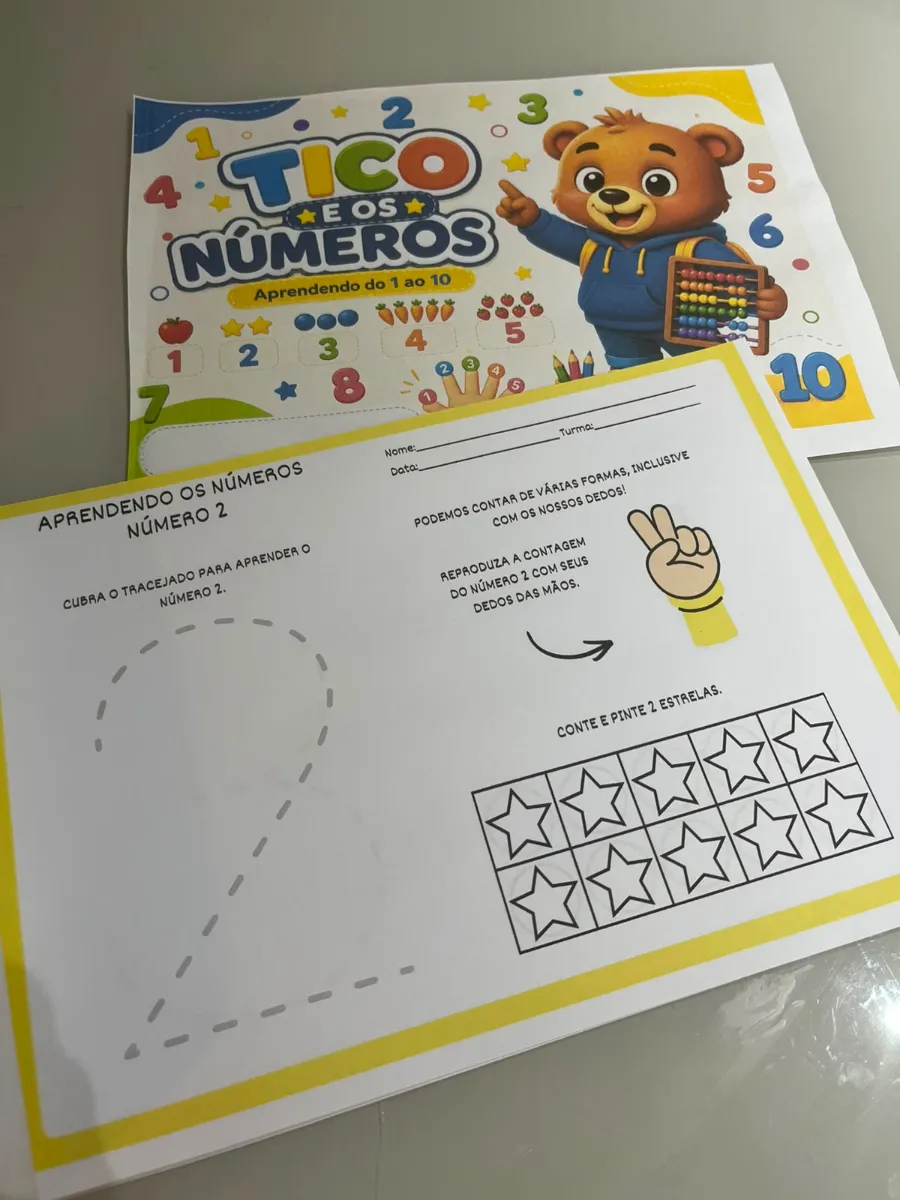 Tico e os Números do 1 ao 10 - Matemática Educação Infantil — amostra 4: Um material lúdico e fácil de usar para ajudar a…