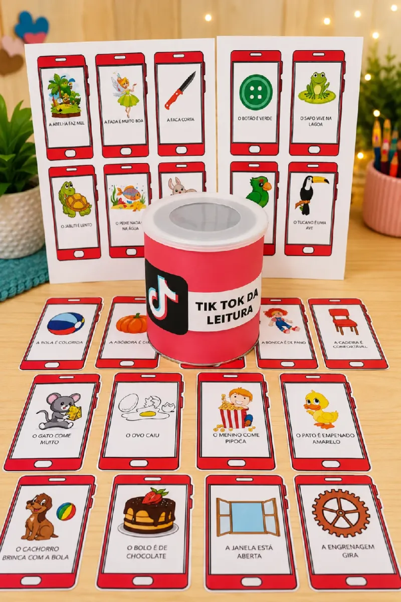 TIK TOK DA LEITURA – Material Pedagógico — Alfabetização para Educação Infantil: EXCELENTE RECURSO PARA TORNAR OS MOMENTOS…