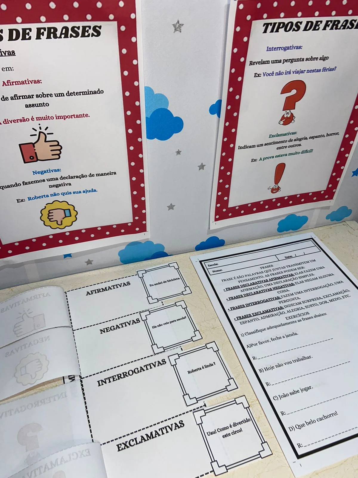 TIPOS DE FRASES: Afirmativa, Negativa, Interrogativa e Exclamativa! — amostra 1: Material pronto de 18 páginas para ensinar…
