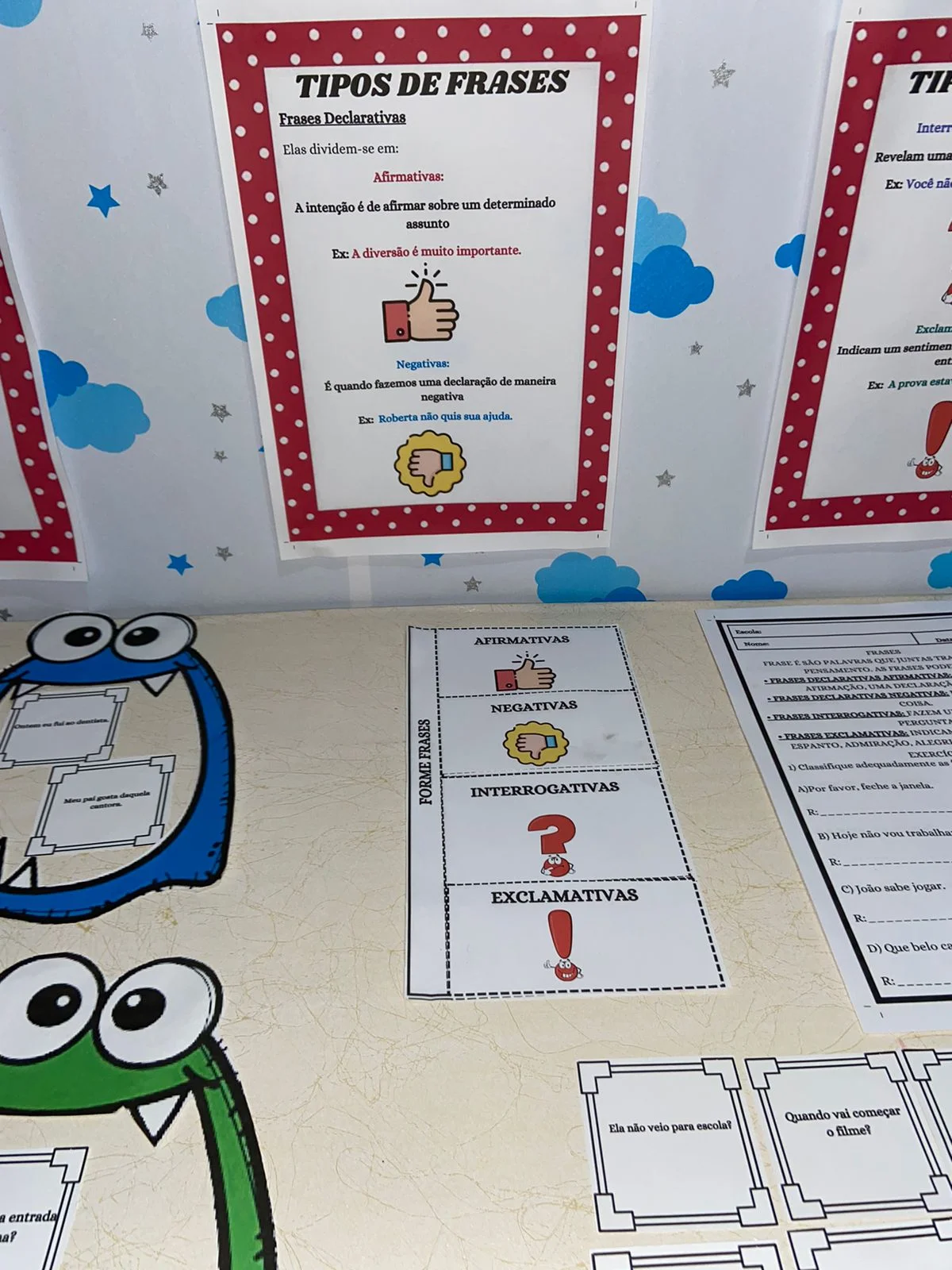 🤩 TIPOS DE FRASES: ALFABETIZAÇÃO INICIAL — Alfabetização para 3º ano: Reconhecimento e uso dos diferentes tipos de frases…