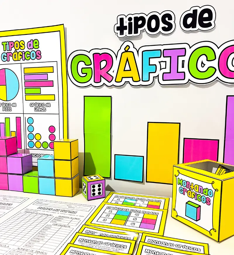 Tipos de Gráficos: Kit com Atividades e Painéis para Imprimir — amostra 1: Tipos de gráficos na prática: ler, organizar e…