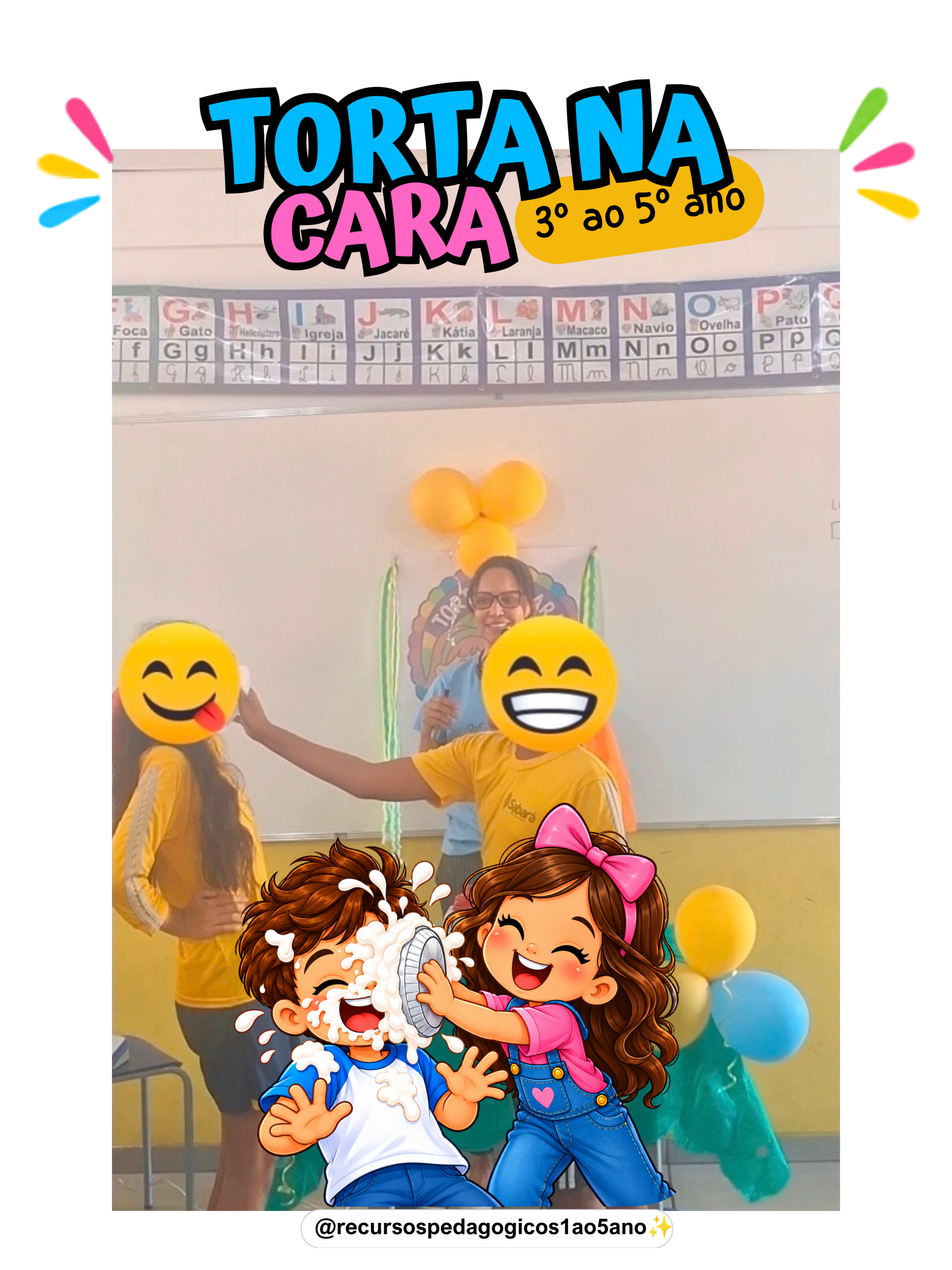 Torta na Cara, Amarelinha e Painel de Porta – Dia das Crianças | Anos Iniciais — amostra 1: Sobre o Torta na Cara,…