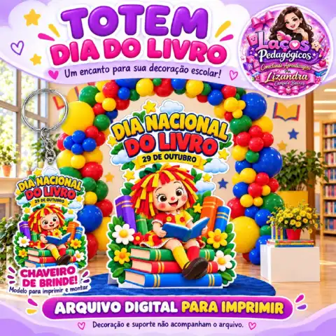 Totem Dia Nacional do Livro Emília + Brinde — capa do material