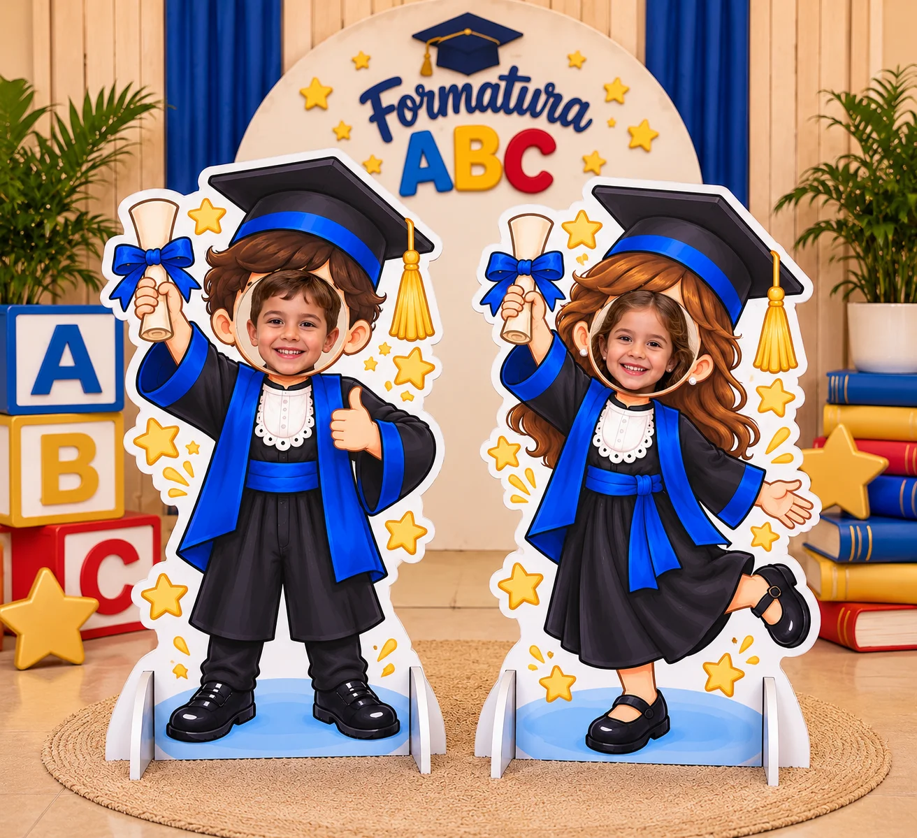 Totens Gigantes Formatura ABC – Menino e Menina em PDF — Datas comemorativas para Educação Infantil: Totens Gigantes…