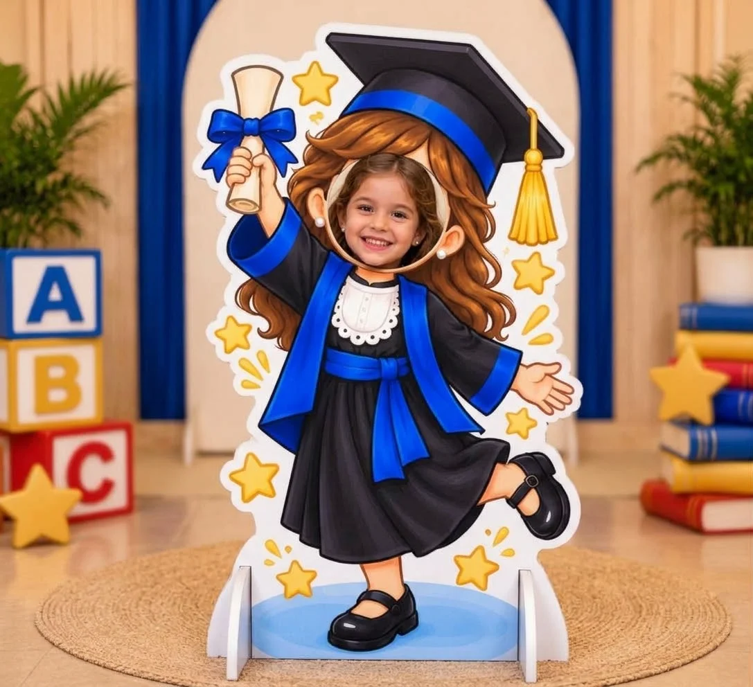 Totens Gigantes Formatura ABC – Menino e Menina em PDF pra imprimir — amostra 2: Totens gigantes para Formatura ABC com 2…