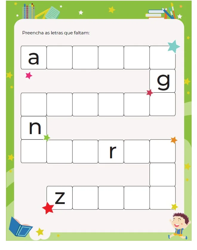 TRABALHANDO AS LETRAS - ALFABETIZAÇÃO INICIAL — amostra 5: Se seus alunos estão no processo de reconhecimento do alfabeto e… TRABALHANDO AS LETRAS - ALFABETIZAÇÃO INICIAL — amostra 5: Se seus alunos estão no processo de reconhecimento do alfabeto e…