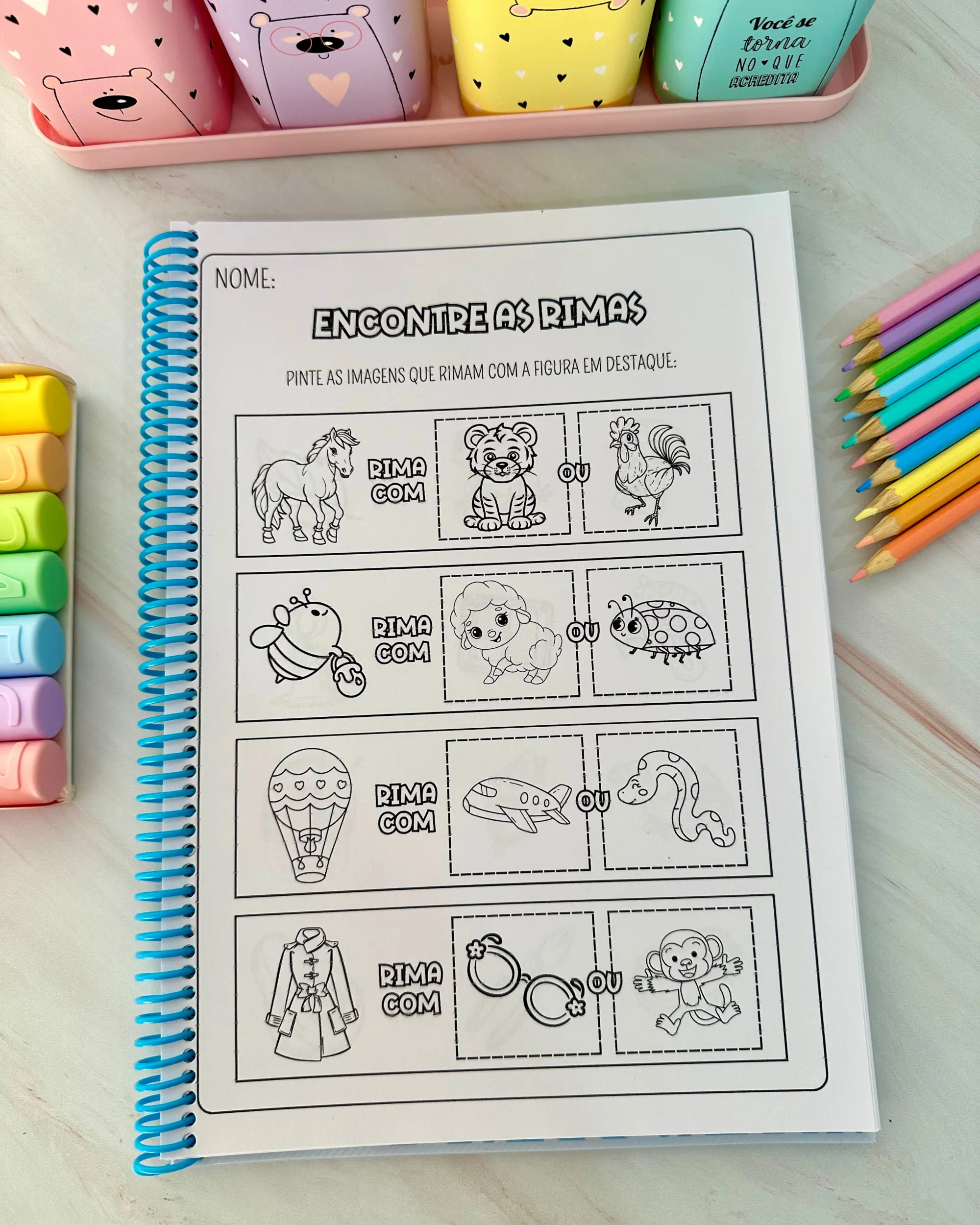 Trabalhando com Rimas - consciência fonológica — amostra 5: Formato e impressão