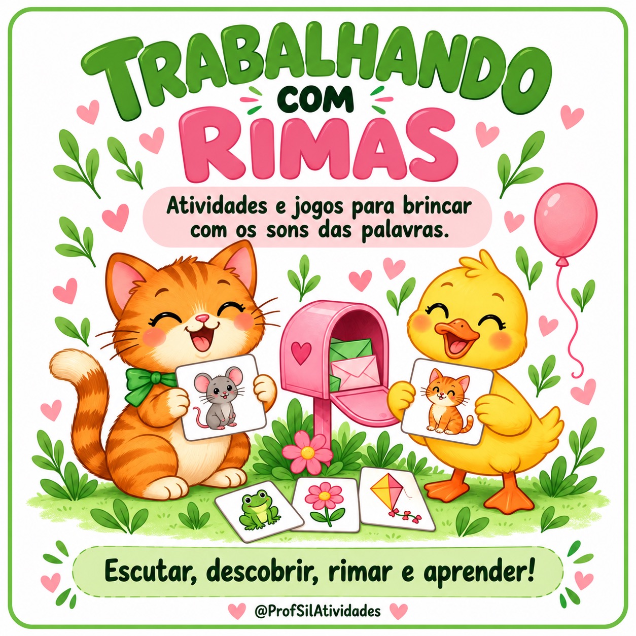 Trabalhando com Rimas — Jogos e Atividades de Consciência Fonológica — capa do material