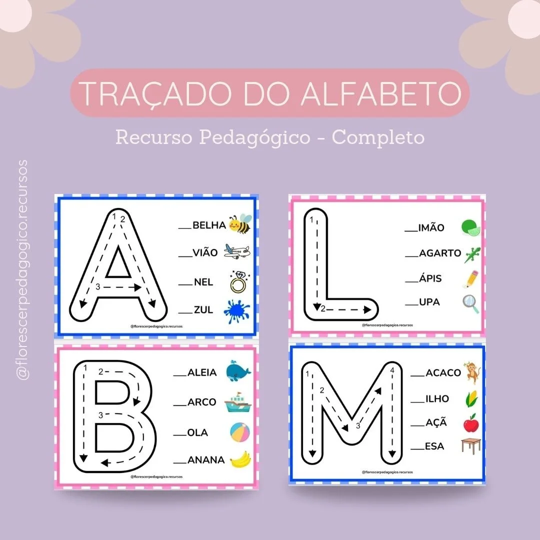 Traçado do Alfabeto | Recurso Pedagógico para Alfabetização — capa do material