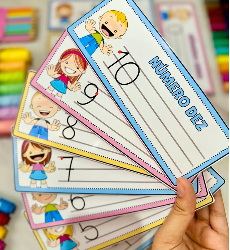 Traçado dos Números de 0 a 10: Fichas para Educação Infantil — amostra 3: Como usar as fichas em sala de aula