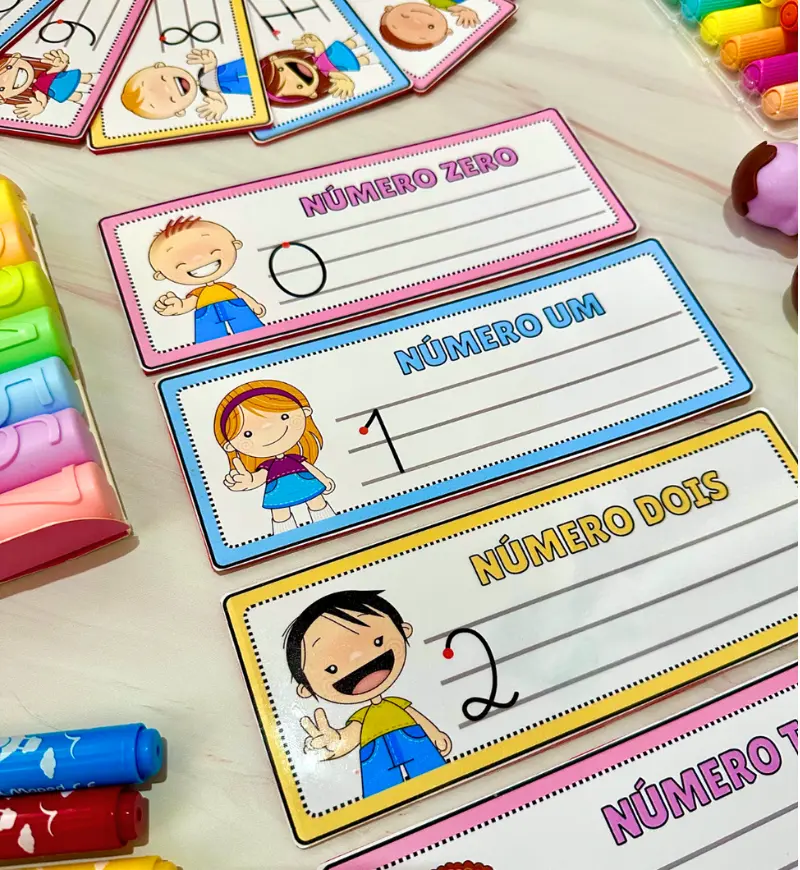 Traçado dos Números de 0 a 10: Fichas para Educação Infantil — Matemática para Educação Infantil: Fichas em PDF para…