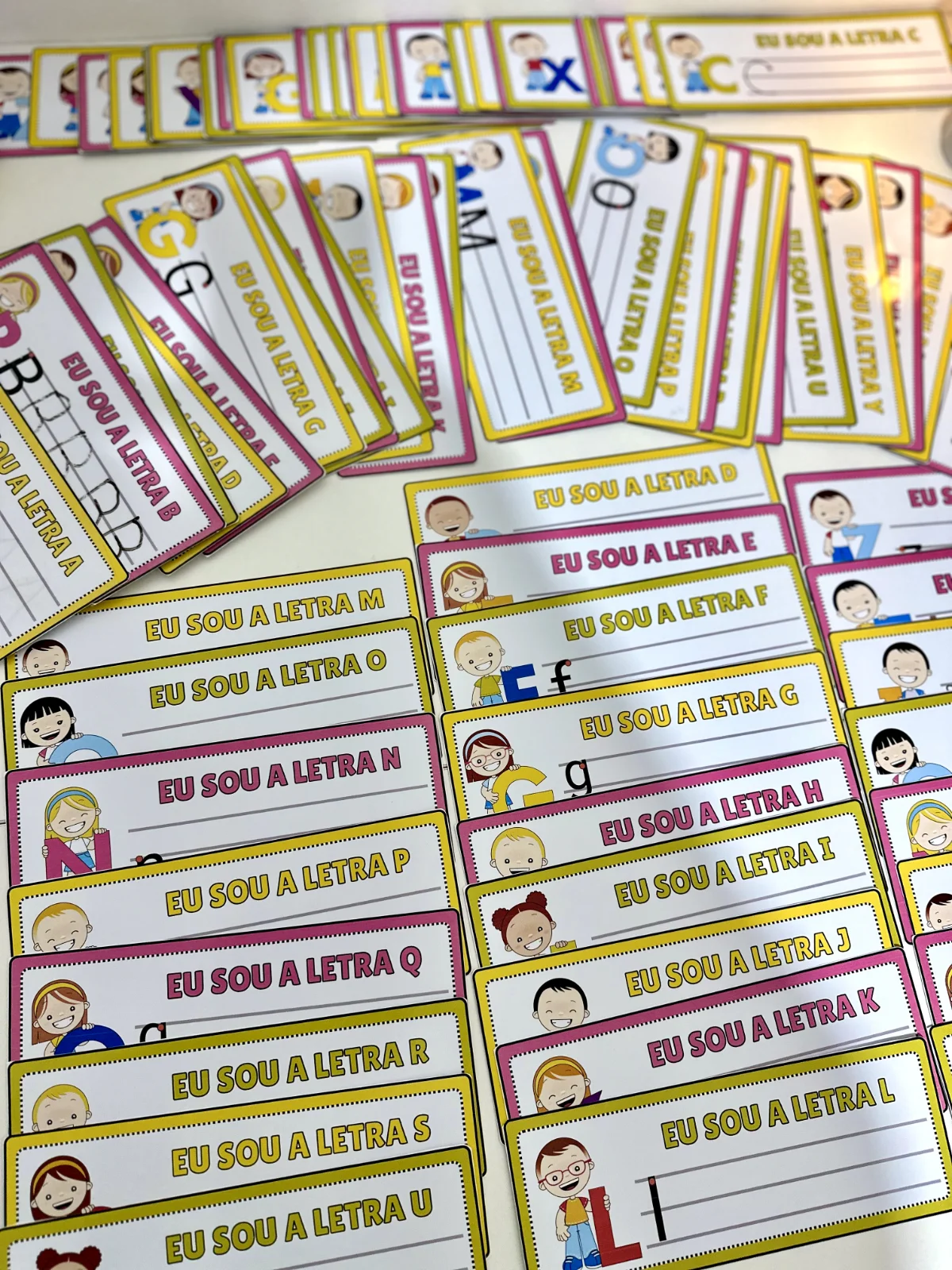 Traçando as letras do alfabeto — amostra 4: Fichas para treino do Traçado das letras do Alfabeto, para ser utilizado com…