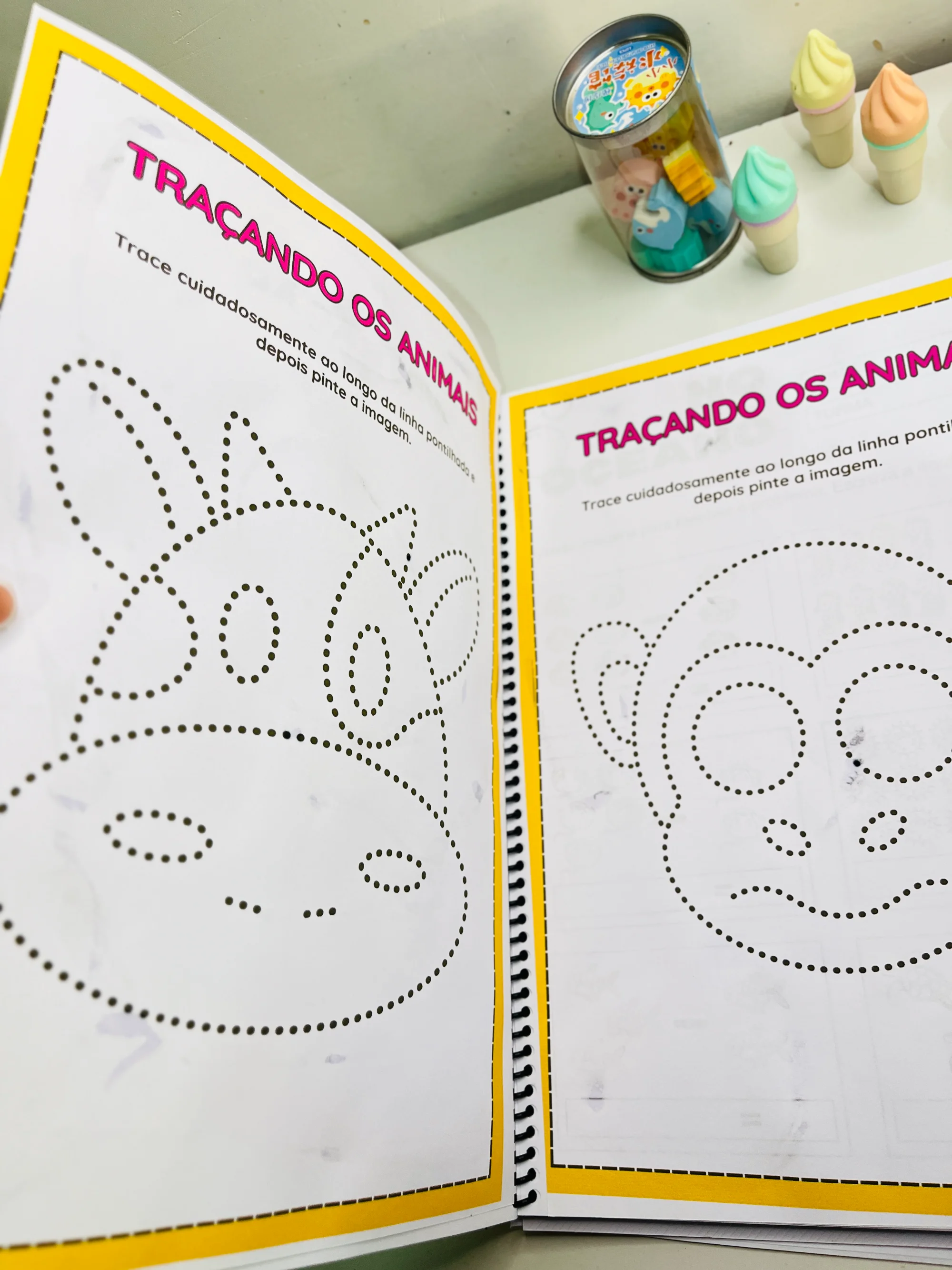 Traçando os Animais –Atividades Coordenação Motora Educação Especial — amostra 1: Atividades de traçado com animais…