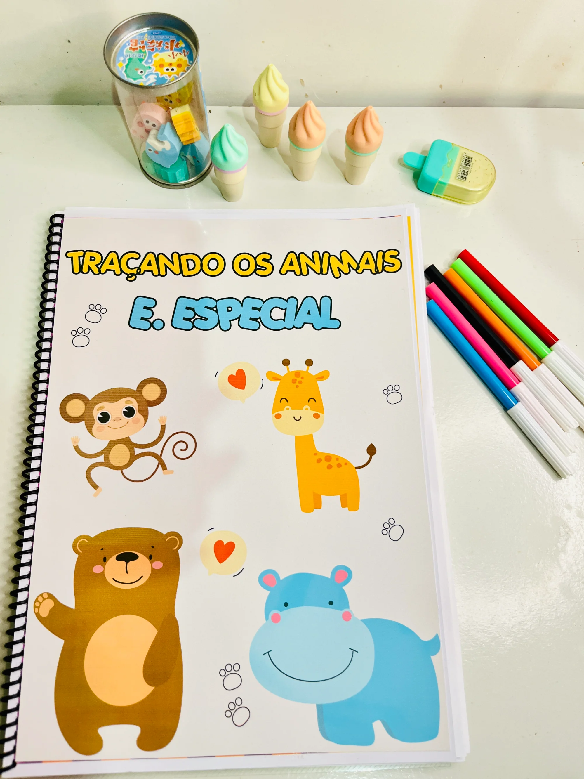 Traçando os Animais –Atividades Coordenação Motora Educação Especial — amostra 4: Atividades de traçado com animais…
