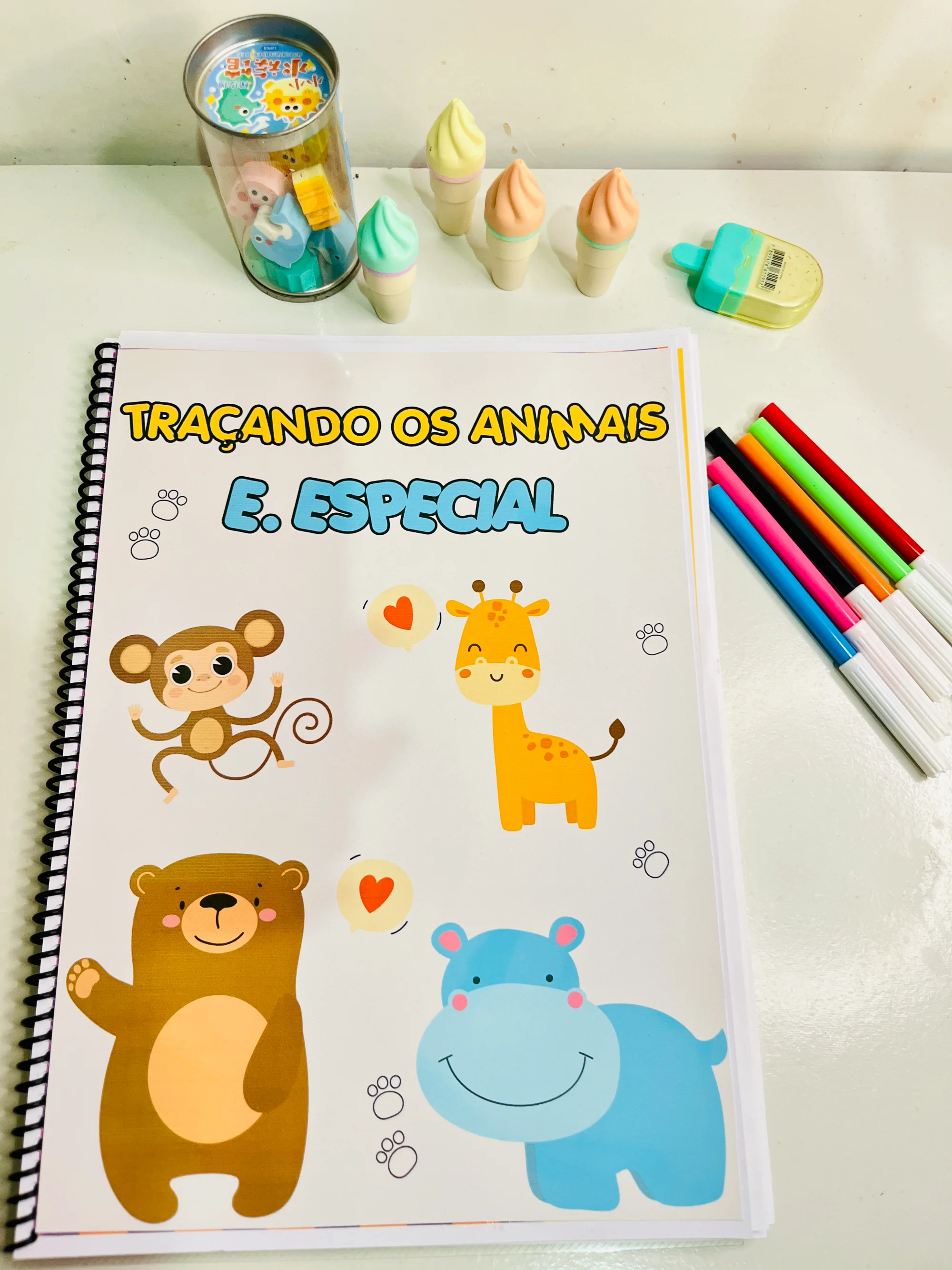 Traçando os Animais –Atividades Coordenação Motora Educação Especial — amostra 5: Atividades de traçado com animais…