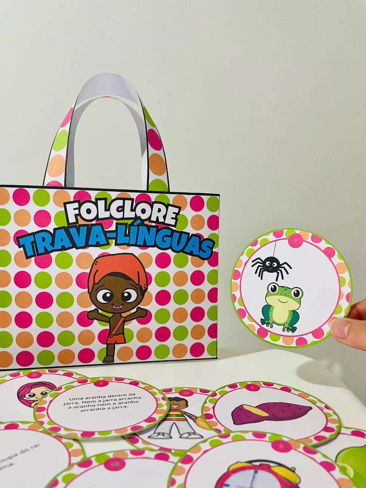 Trava-línguas do Folclore – PDF para Imprimir — Alfabetização para Educação Infantil: Fichas duplas – uma com o…