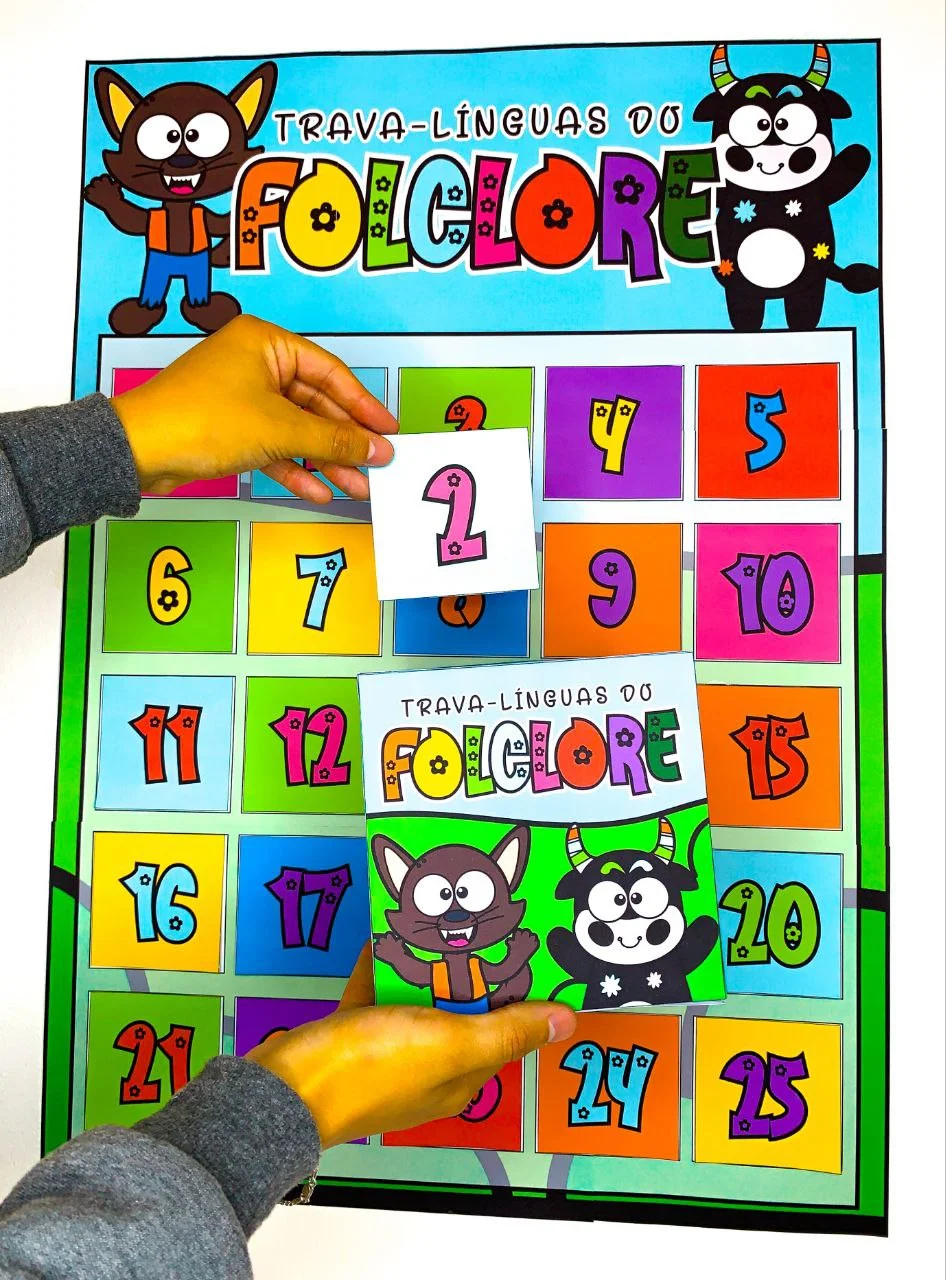 Trava-Línguas Folclóricos para Imprimir | Cartaz Interativo — amostra 5: Um desafio divertido com sabor de Folclore…