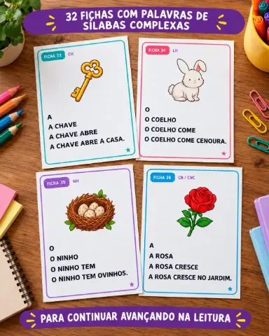 Treino de Fluência Leitora com 64 Fichas — amostra 3: Como usar Treino de Fluência Leitora com 64 Fichas — amostra 3: Como usar