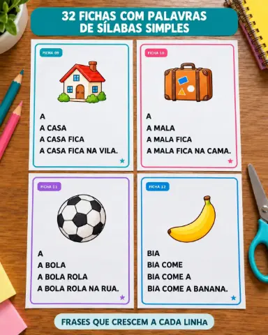 Treino de Fluência Leitora com 64 Fichas — capa do material