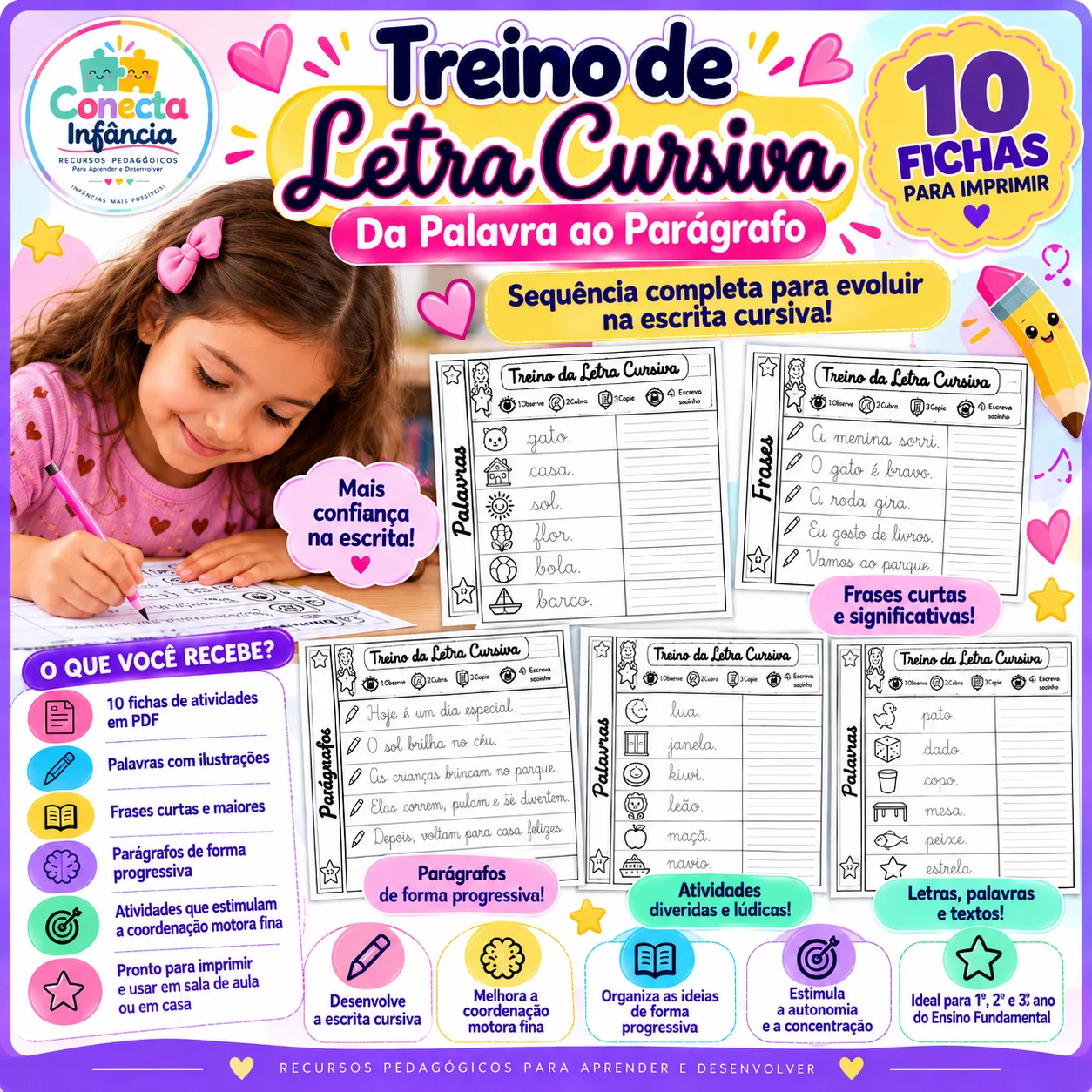 Treino de Letra Cursiva | Da Palavra ao Parágrafo — amostra 5: 👩‍🏫 Para quem é indicado?