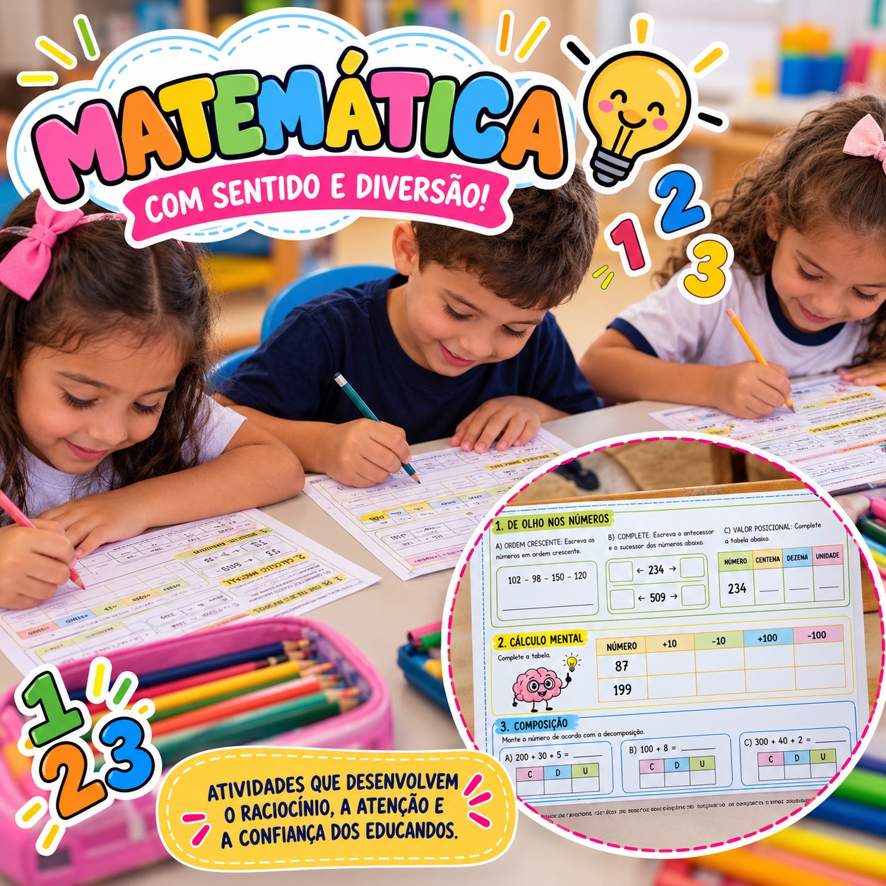 Treino de Raciocínio Matemático Ens. Fundamental — amostra 3: Material elaborado especialmente para estudantes do 3º e 4º…
