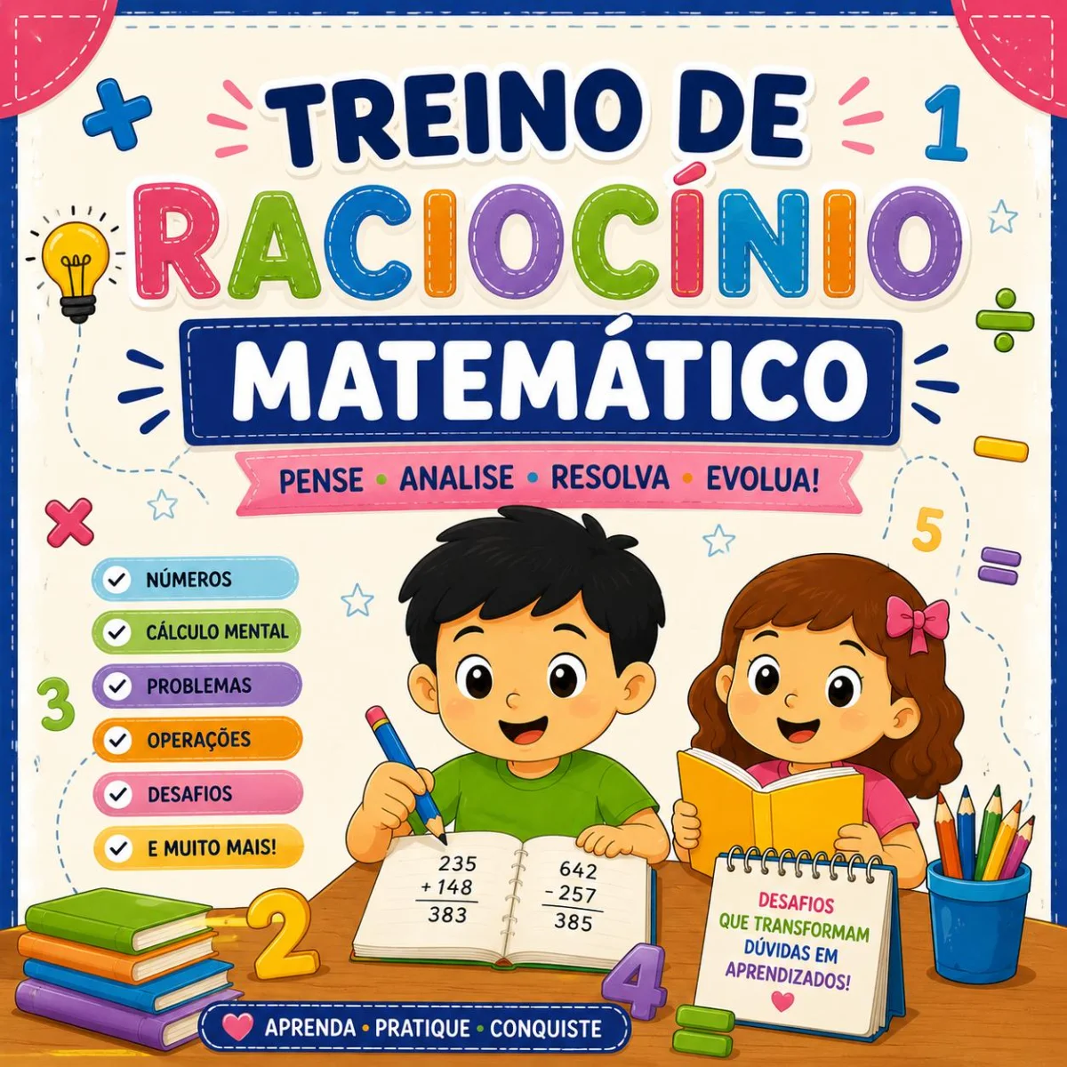 Treino de Raciocínio Matemático Ens. Fundamental — Matemática para 4º ano: Material elaborado especialmente para estudantes…