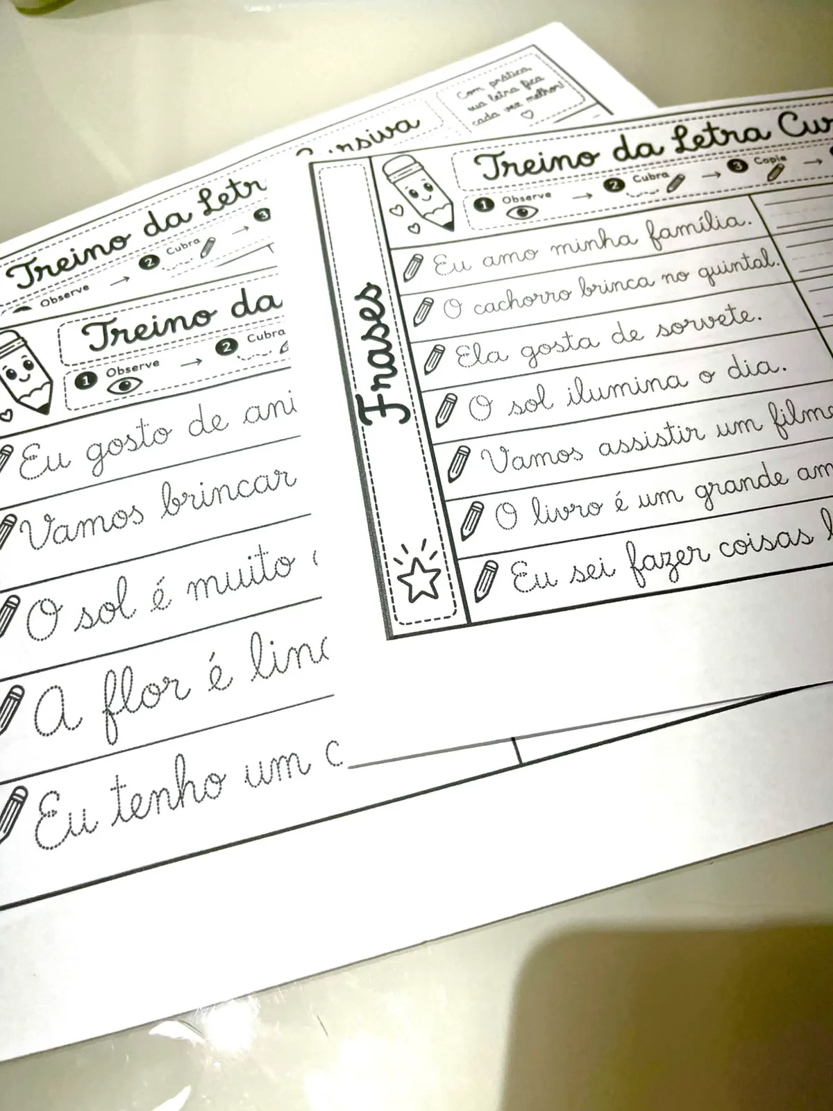 TREINO LETRA CURSIVA - ATIVIDADE ALFABETIZAÇÃO INICIAL — amostra 7: Uma atividade prática para desenvolver a coordenação…