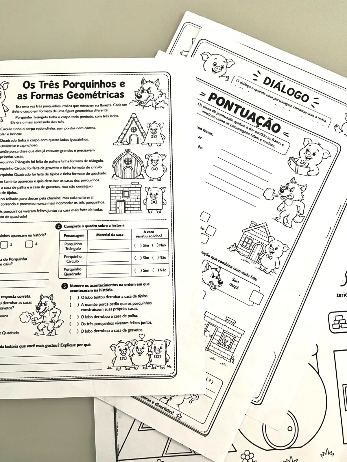Três porquinhos – PDF para Imprimir | Educação Infantil — Alfabetização para Educação Infantil: Planejamento pronto, aulas…