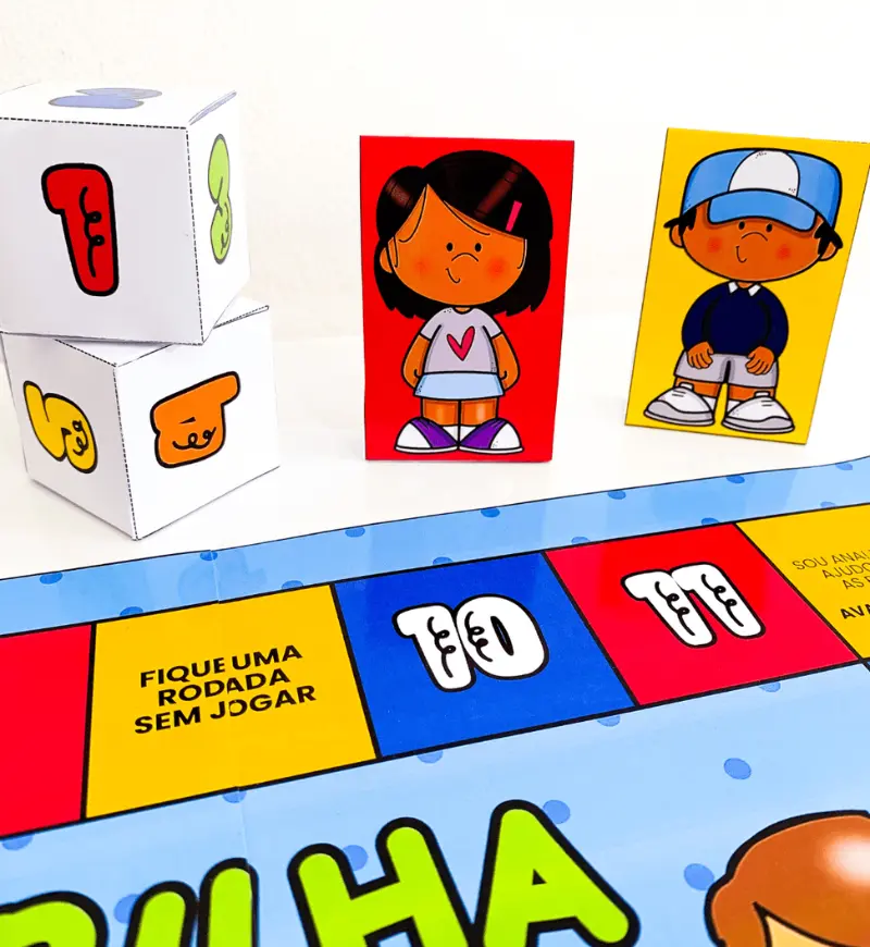 Trilha da Inclusão: jogo em PDF para Educação Infantil — amostra 2: O que vem no material