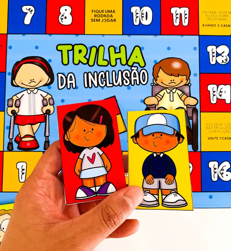 Trilha da Inclusão: jogo em PDF para Educação Infantil — amostra 3: Como usar em sala de aula