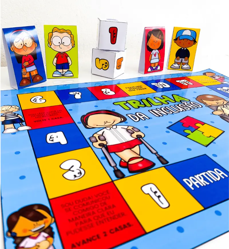 Trilha da Inclusão: jogo em PDF para Educação Infantil — amostra 5: Trabalhe a inclusão com um jogo de trilha para a…