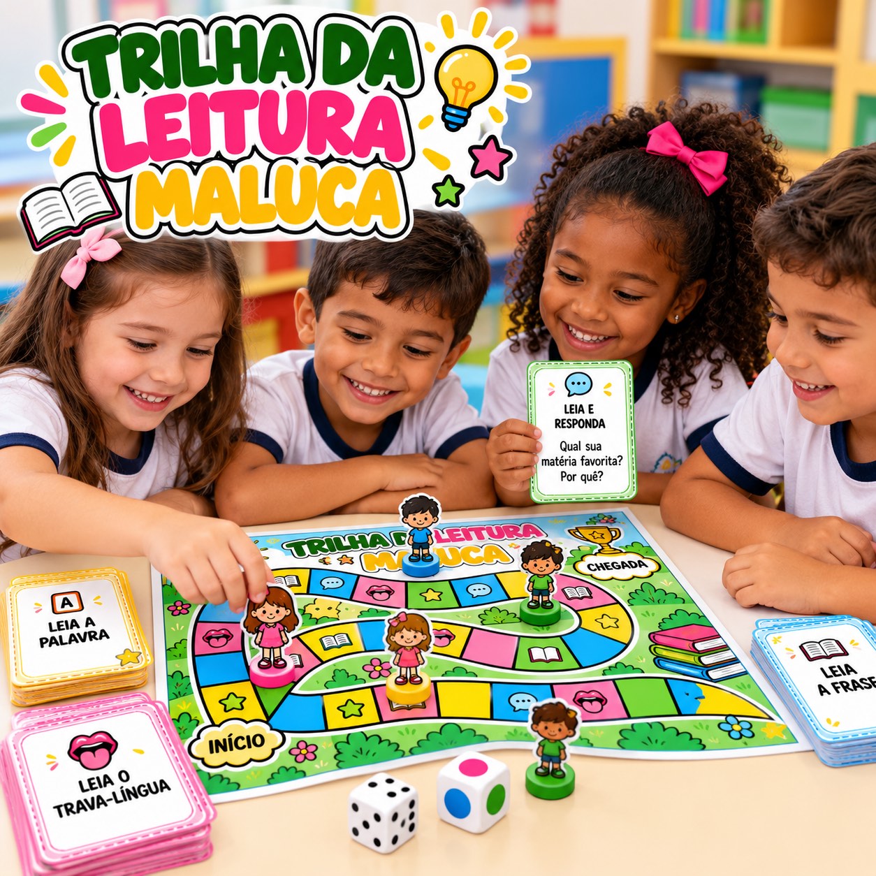 Trilha da Leitura Maluca - Jogo Pedagógico da Alfabetização — amostra 2: 🌟 O QUE ACOMPANHA O MATERIAL?