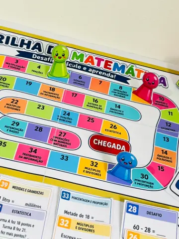 Trilha da Matemática em PDF | Jogo Pedagógico BNCC — amostra 6: Jogo Trilha da Matemática em PDF com tabuleiro, cartas de… Trilha da Matemática em PDF | Jogo Pedagógico BNCC — amostra 6: Jogo Trilha da Matemática em PDF com tabuleiro, cartas de…