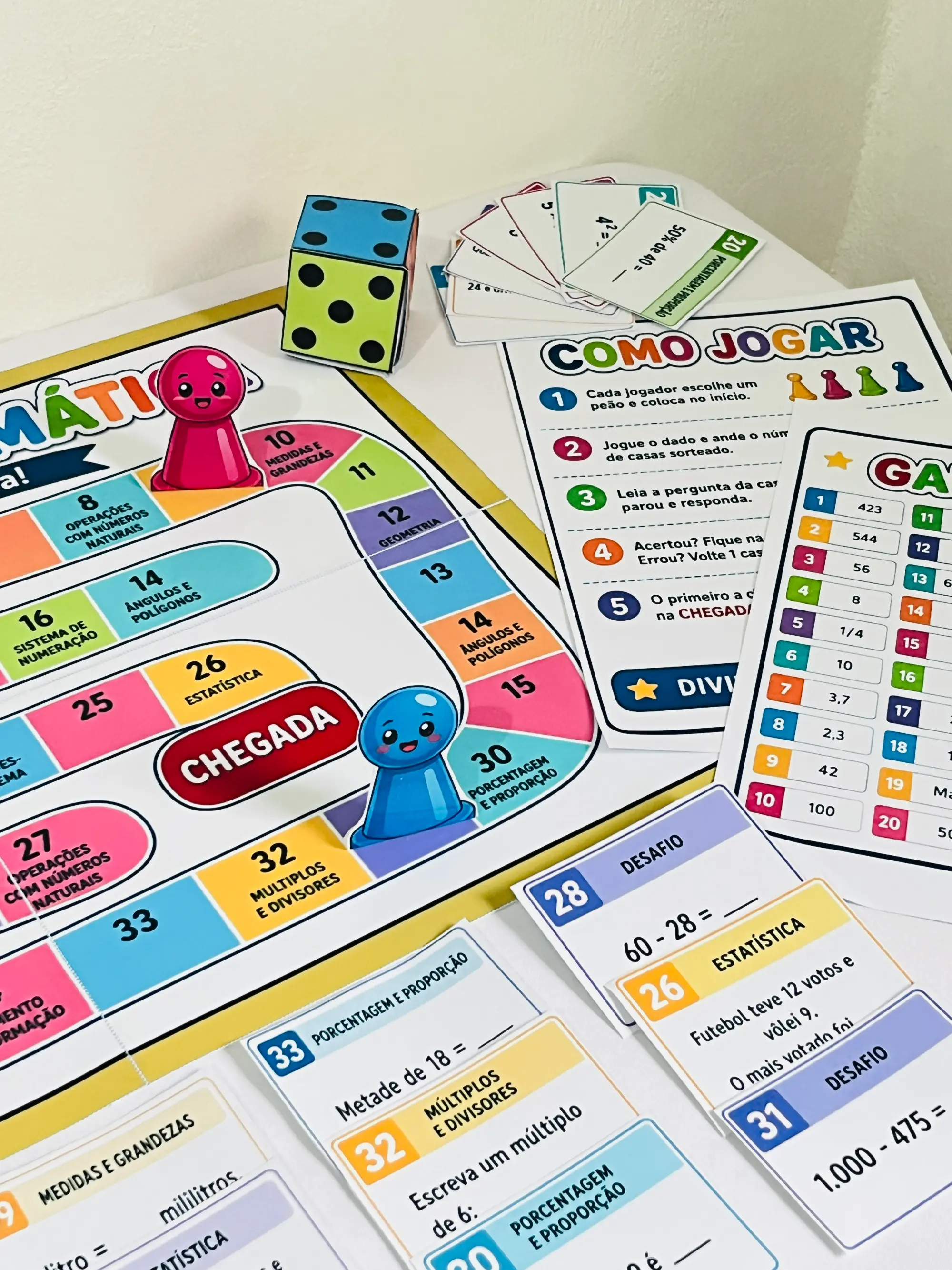Trilha da Matemática: Jogo Matemático com 48 Desafios para Revisão — amostra 5: Trilha da Matemática com 48 desafios de… Trilha da Matemática: Jogo Matemático com 48 Desafios para Revisão — amostra 5: Trilha da Matemática com 48 desafios de…