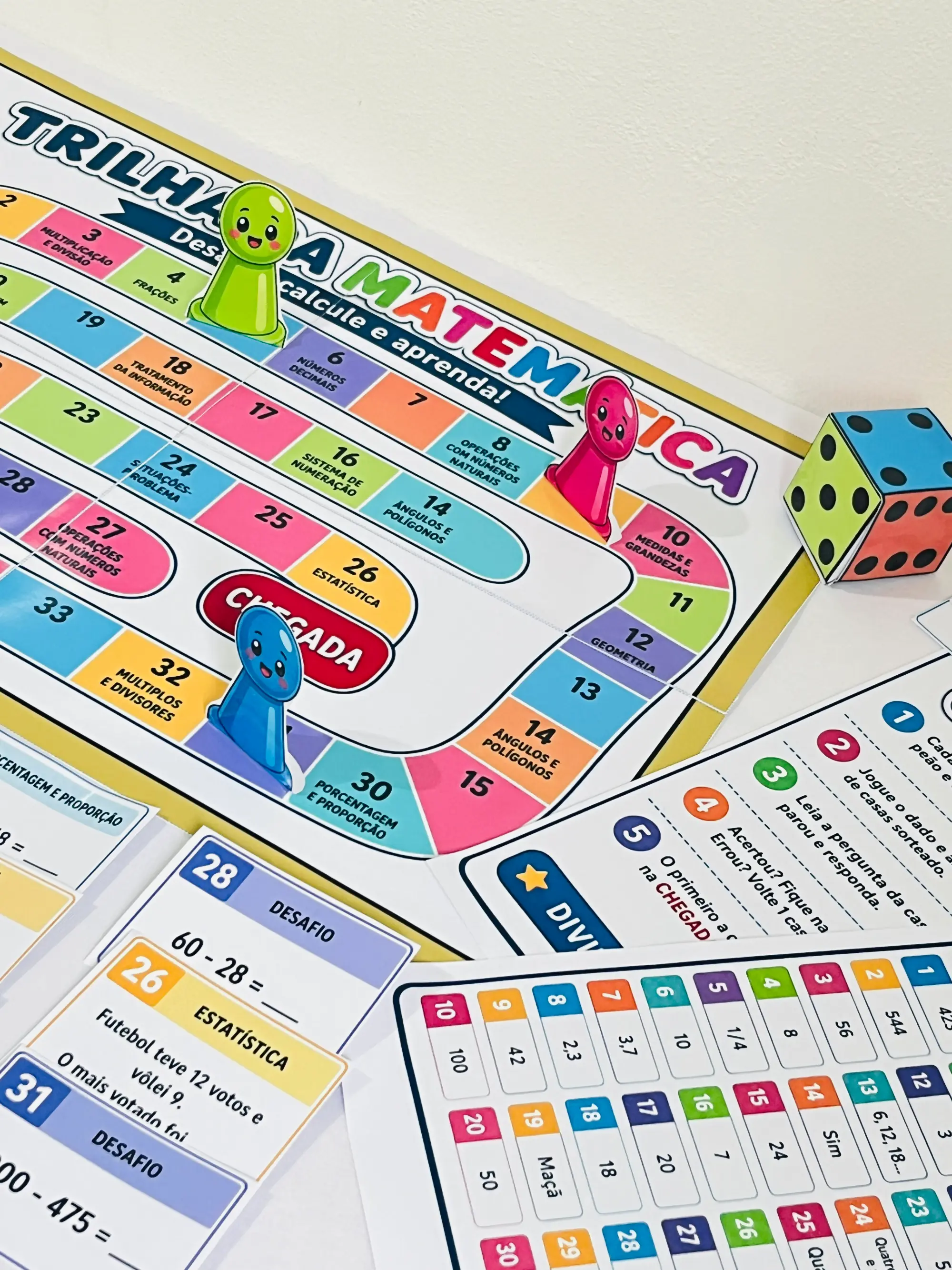 Trilha da Matemática: Jogo Matemático com 48 Desafios para Revisão — Matemática para Todas as séries: Trilha da Matemática…