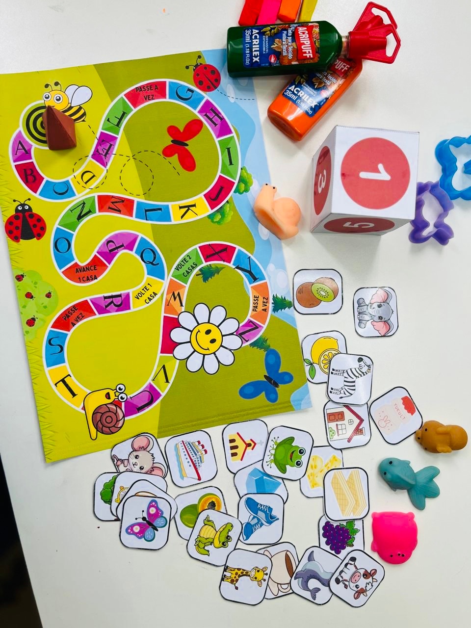 Trilha do Alfabeto – Jogo de Alfabetização com Letras — amostra 2: Jogo pedagógico para trabalhar o alfabeto de A a Z de…
