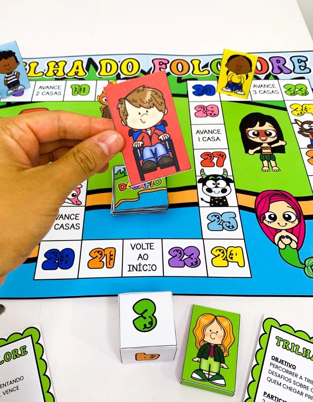 Trilha do Folclore Brasileiro | Jogo Pedagógico para Imprimir — amostra 6: Quer levar para sua sala de aula um recurso que…