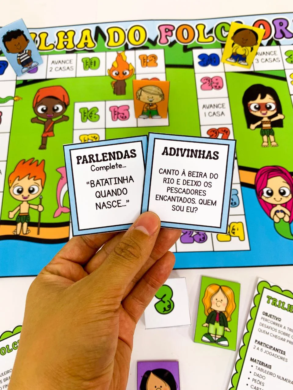 Trilha do Folclore Brasileiro | Jogo Pedagógico para Imprimir — capa do material