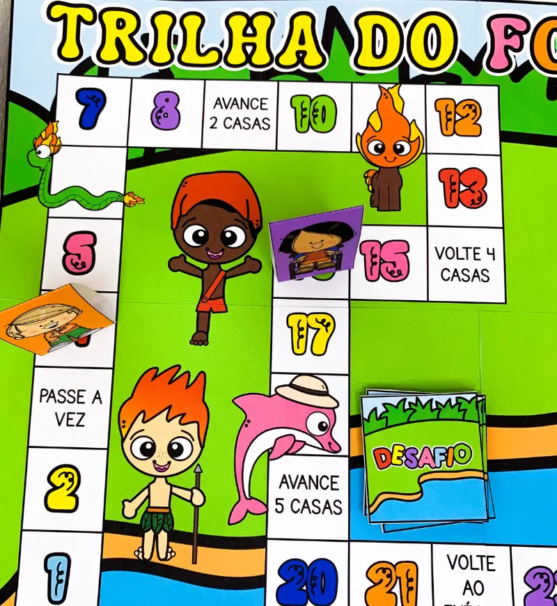 Trilha do Folclore: jogo pedagógico em PDF para imprimir — amostra 6: Explore o folclore brasileiro com um jogo em PDF para…