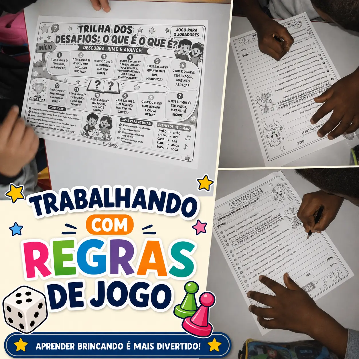 🎲✨ TRILHA DOS DESAFIOS – O QUE É, O QUE É? ✨🎲 — amostra 6: 🎲✨ TRILHA DOS DESAFIOS – O QUE É, O QUE É