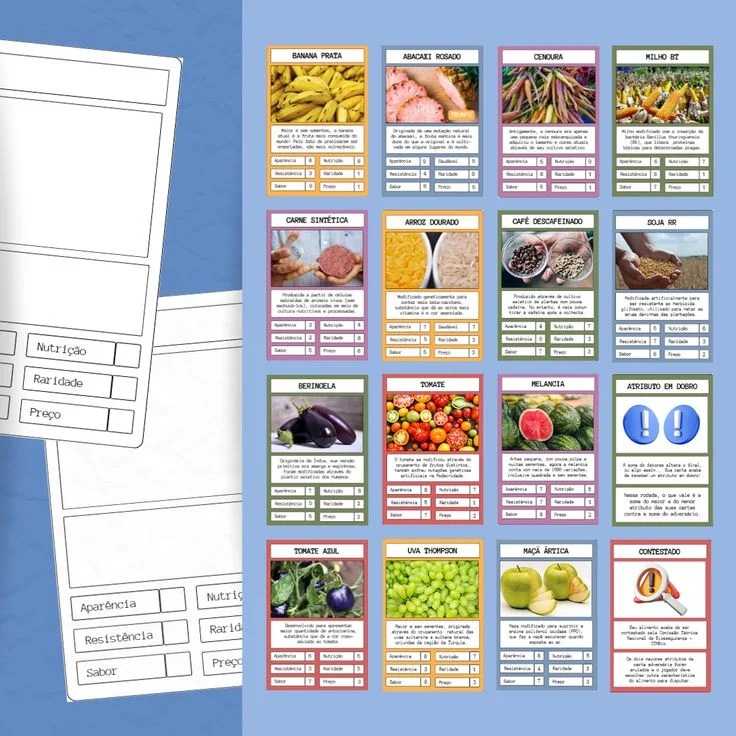 Trunfo de Alimentos Modificados | Mudança ao longo do tempo 4° ano — amostra 1: Ao comprar o material você recebe: