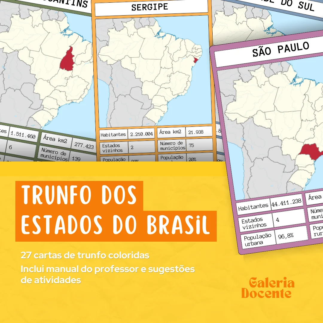 Trunfo dos estados do Brasil | Geografia 4° ano 5°ano — capa do material
