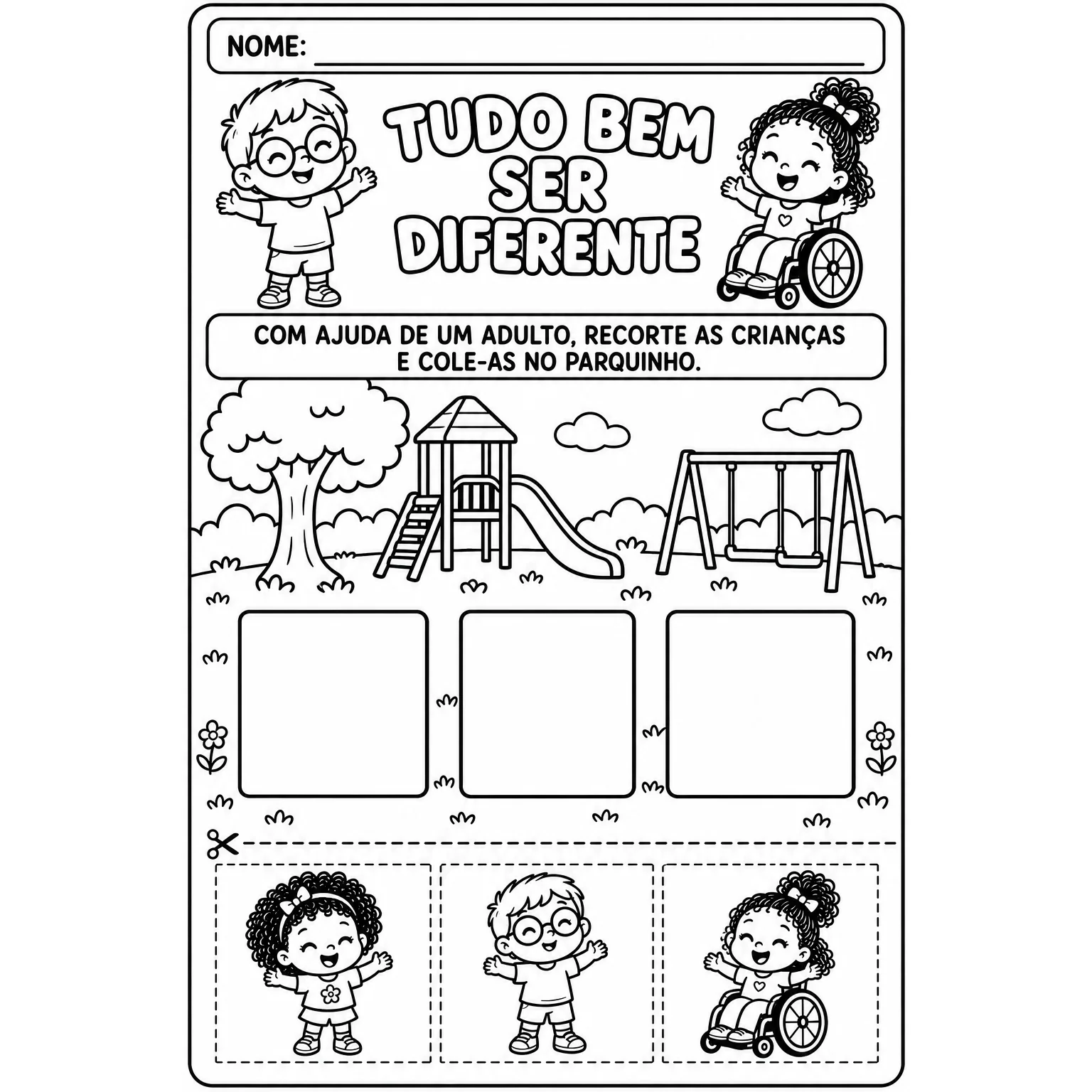 Tudo bem ser diferente/ atividade educação infantil 3 anos — amostra 5: Sequência com 54 atividades para crianças de 3 anos… Tudo bem ser diferente/ atividade educação infantil 3 anos — amostra 5: Sequência com 54 atividades para crianças de 3 anos…