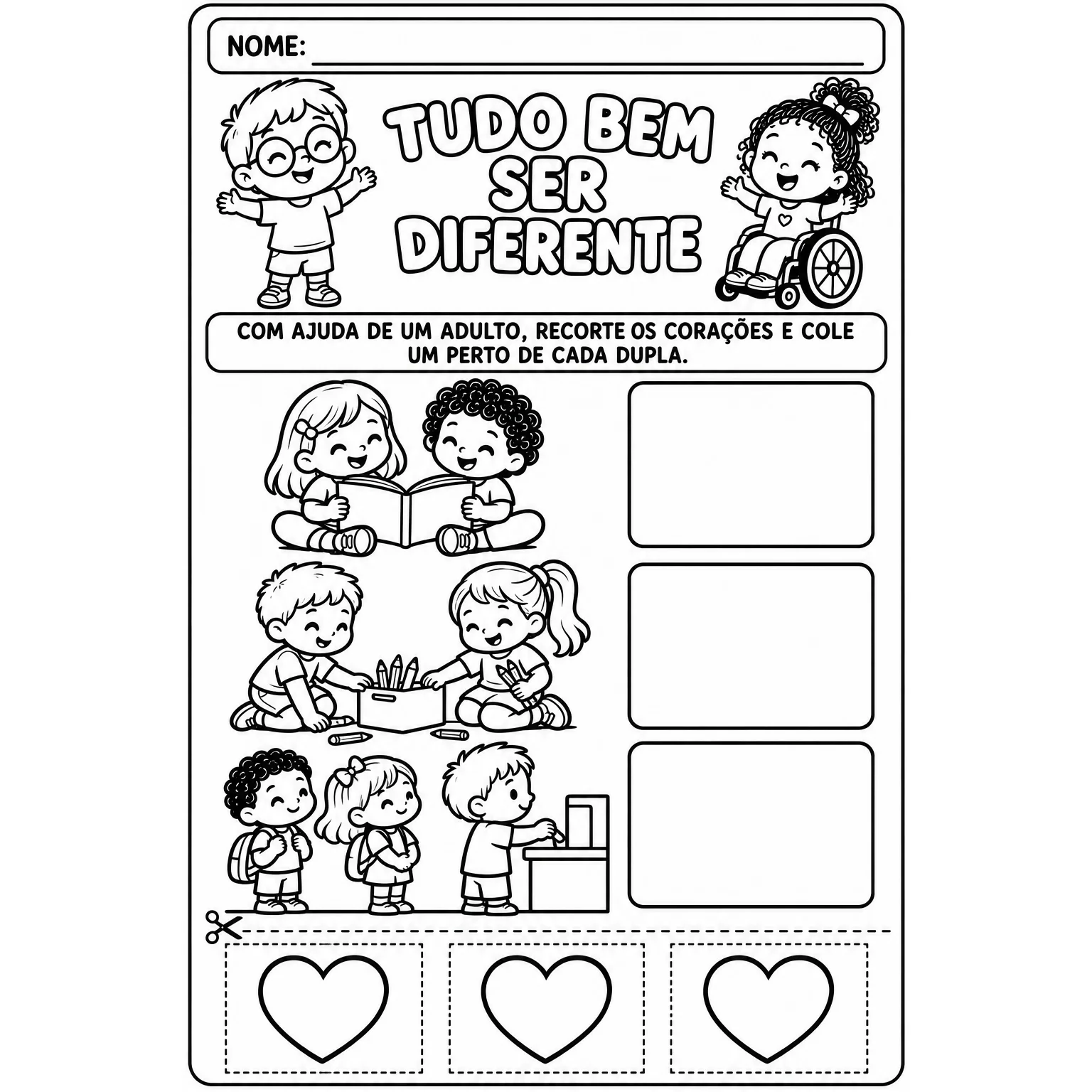 Tudo bem ser diferente/ atividade educação infantil 3 anos — amostra 6: Sequência com 54 atividades para crianças de 3 anos… Tudo bem ser diferente/ atividade educação infantil 3 anos — amostra 6: Sequência com 54 atividades para crianças de 3 anos…