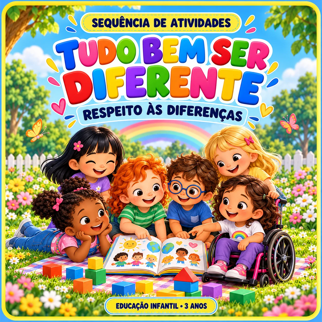 Tudo bem ser diferente/ atividade educação infantil 3 anos — capa do material