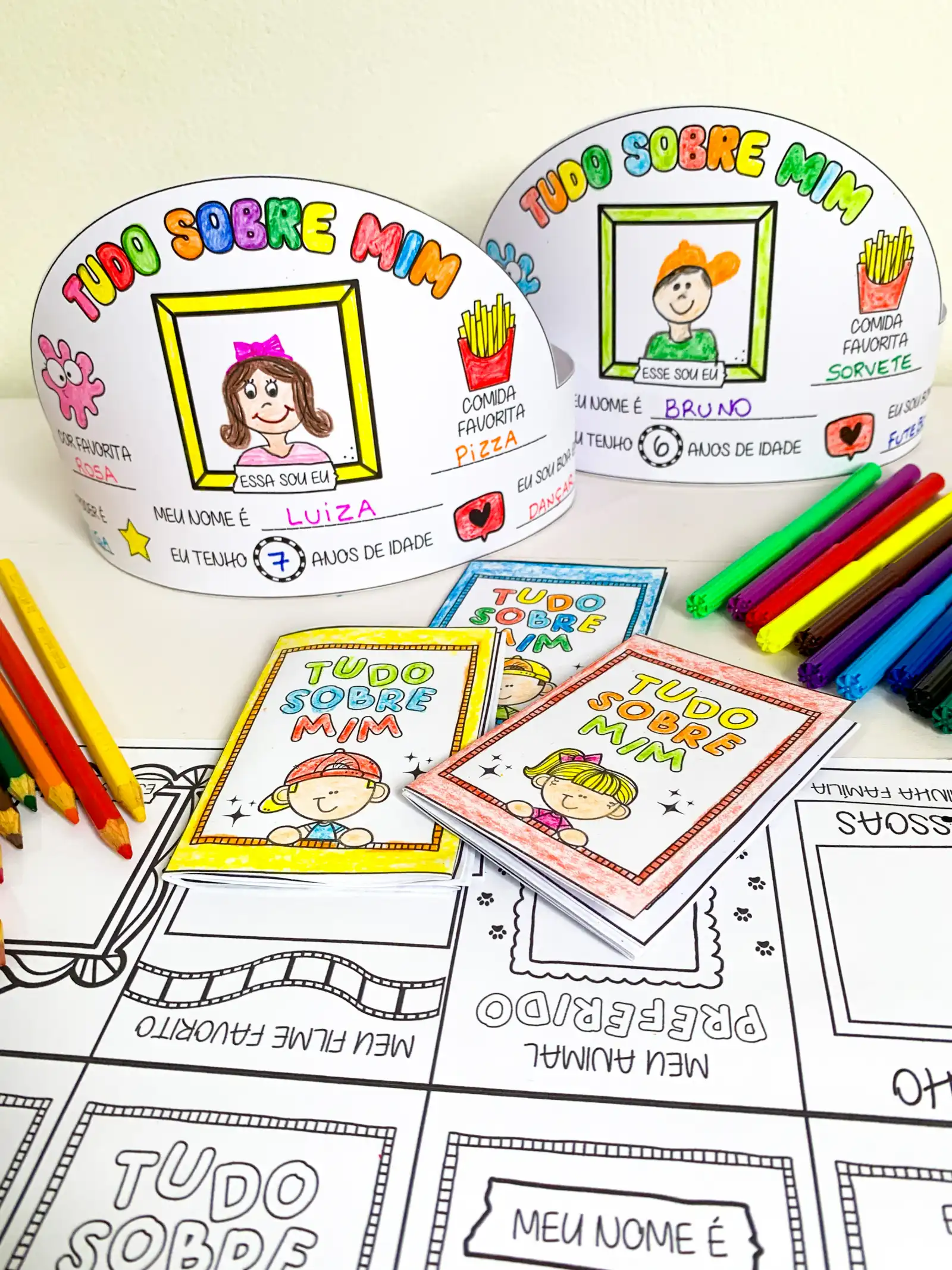 Tudo Sobre Mim – Coroa Para Colorir + Livro Zine — capa do material