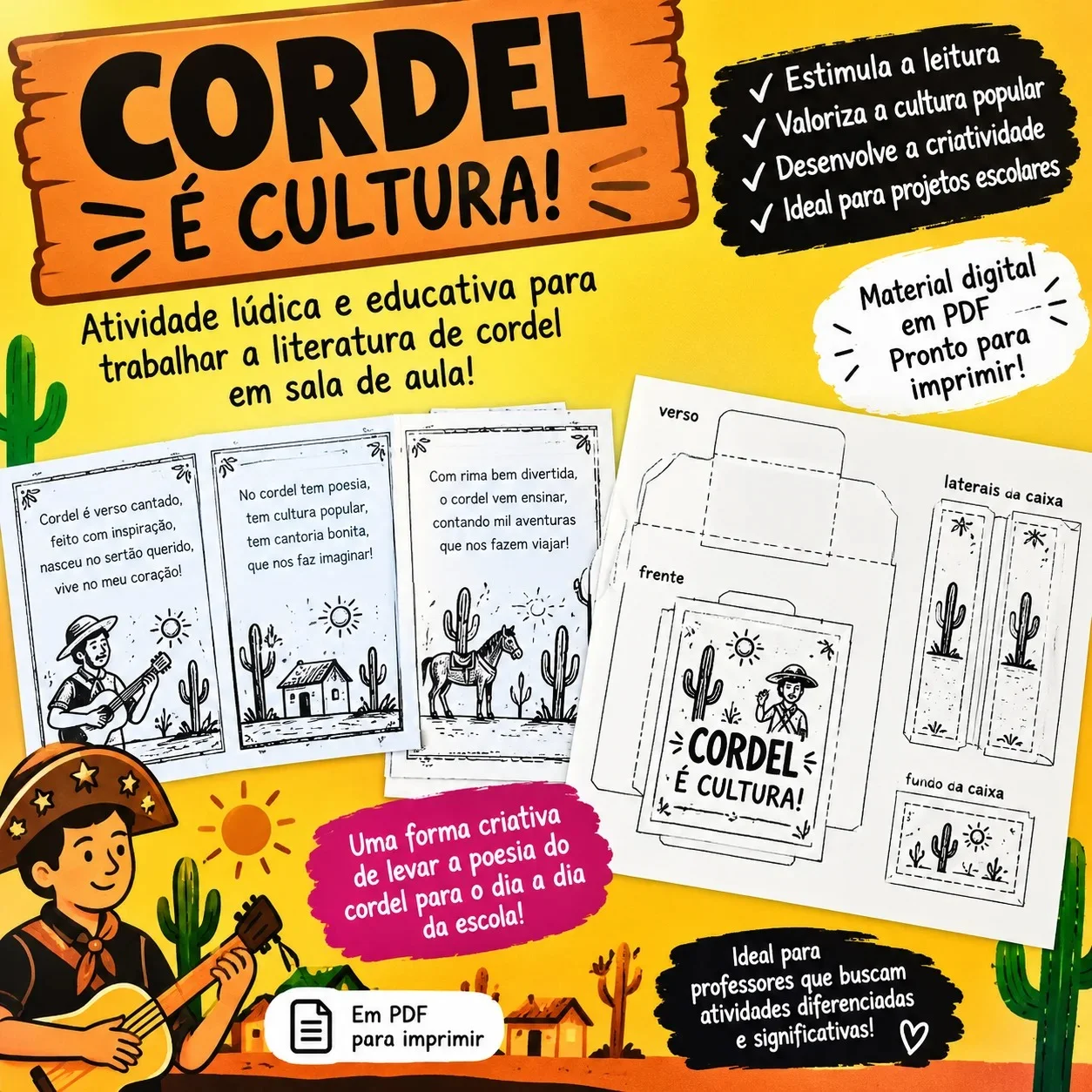 TV do Cordel: Literatura e Cultura Popular Brasileira — capa do material