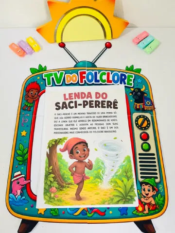 TV do Folclore - Educação Infantil e Anos Iniciais — amostra 4: 🌟O arquivo acompanha 10 lendas brasileiras ilustradas, com…
